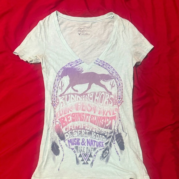 American Eagle Outfitters Tops - ✨ American Eagle Outfitters | Light Blue V-Neck Tee | Size Small ✨